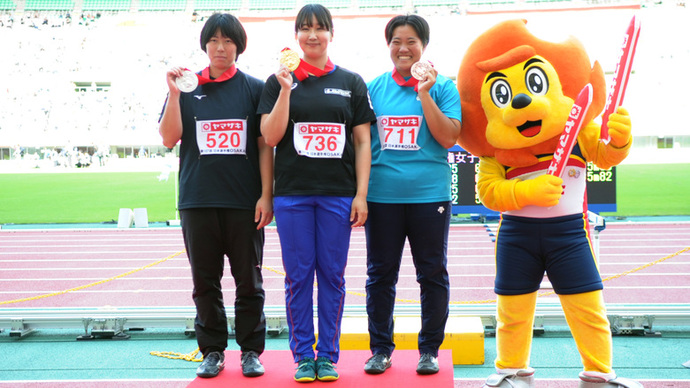 【第107回日本選手権】女子砲丸投　表彰式