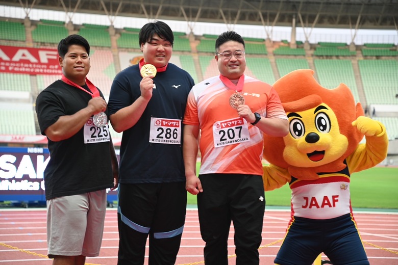 【第107回日本選手権】男子砲丸投　表彰式