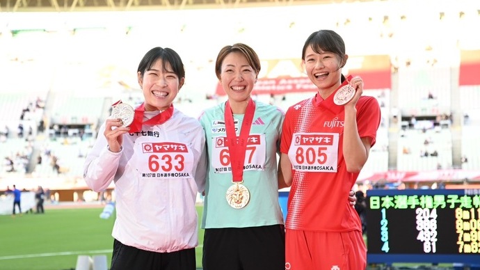 【第107回日本選手権】女子100mH　表彰式