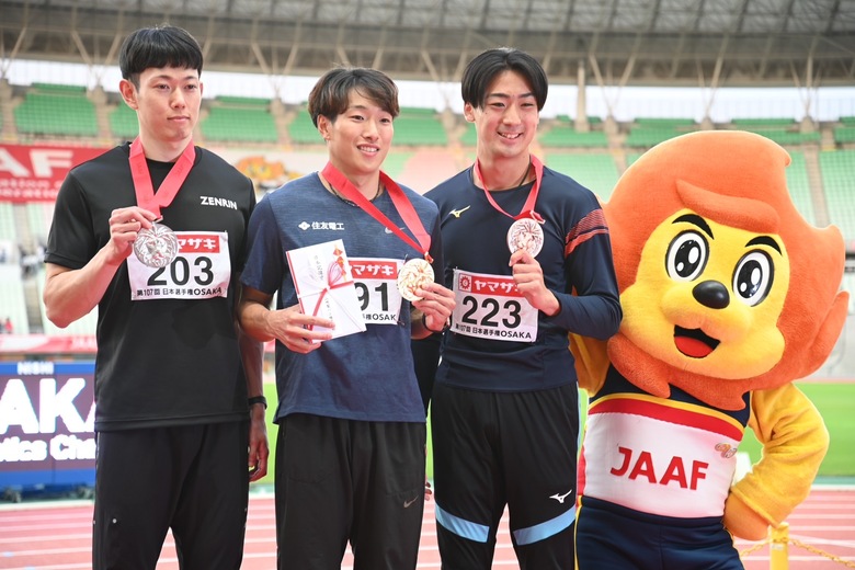 【第107回日本選手権】男子110mH　表彰式