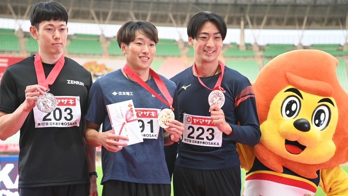 【第107回日本選手権】男子110mH　表彰式