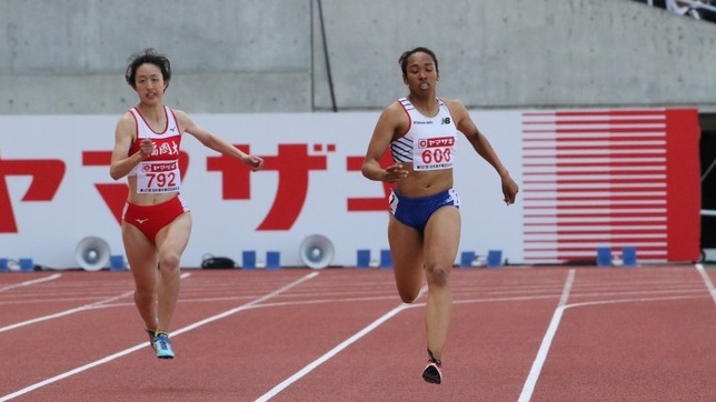 【第107回日本選手権】女子200m 予選2組　井戸アビゲイル風果が24秒29で1着に