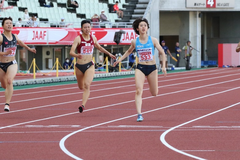 【第107回日本選手権】女子200m 予選3組　青野朱李、城戸優来、吉田紗弓が予選通過を決める