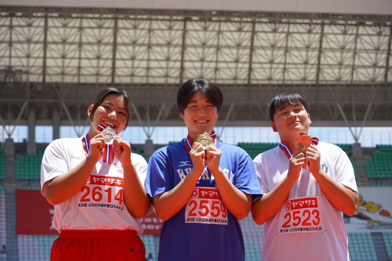 【第107回日本選手権】U20女子砲丸投　表彰式