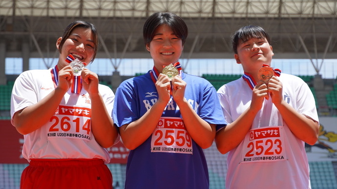 【第107回日本選手権】U20女子砲丸投　表彰式