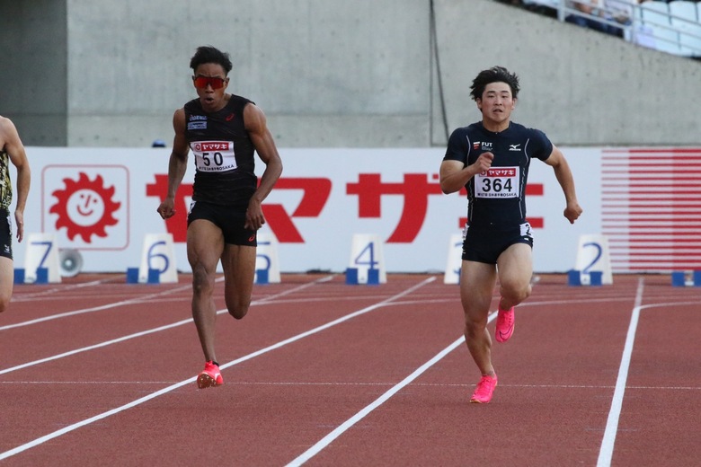 【第107回日本選手権】男子100m 予選6組　本郷汰樹が激戦を制し、1位通過。