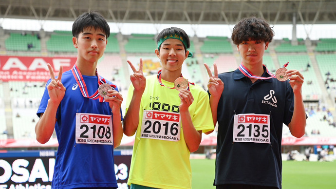 【第107回日本選手権】U20男子110mJH(99.1cm)　表彰式