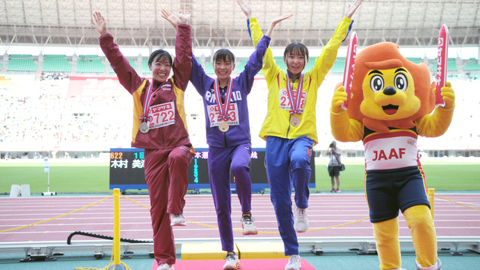 【第107回日本選手権】U20女子3000m　表彰式