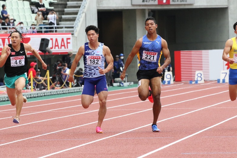 【第107回日本選手権】男子100m 準決勝2組　注目の2人が決勝へ