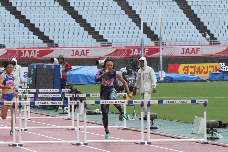 【第107回日本選手権】女子100mH 予選2組 寺田明日香が1着！