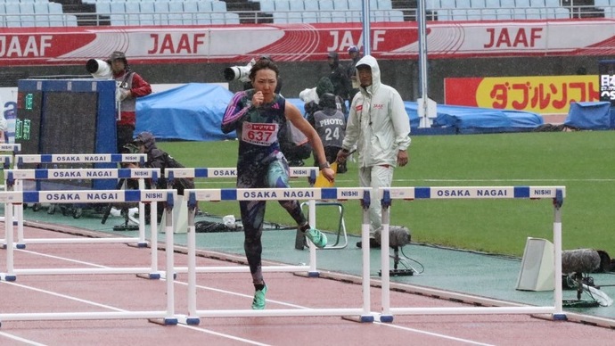 【第107回日本選手権】女子100mH 予選2組 寺田明日香が1着！