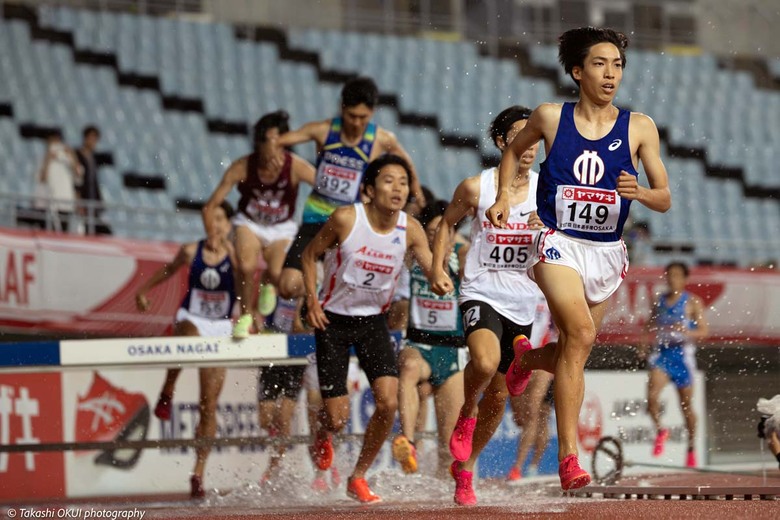 【第107回日本選手権】男子3000mSC　水濠を飛び越える選手たち