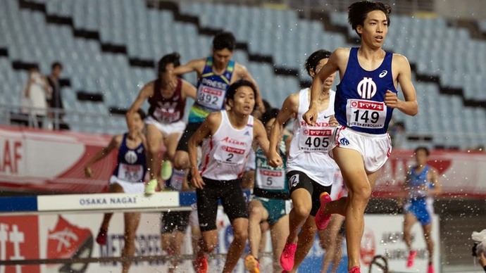 【第107回日本選手権】男子3000mSC　水濠を飛び越える選手たち