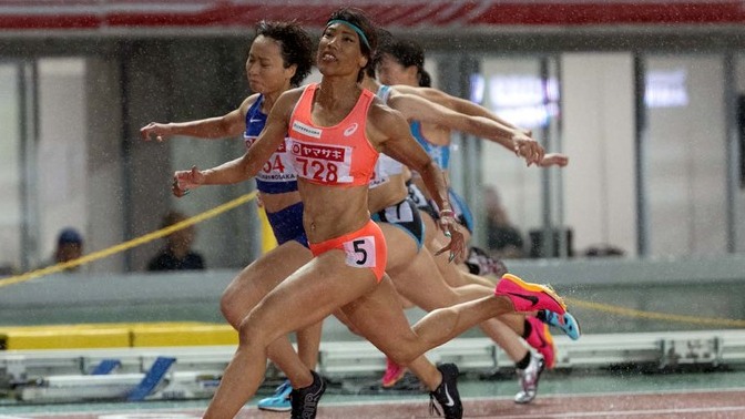 【第107回日本選手権】女子100m　大会2連覇の君嶋愛梨沙（土木管理総合）。優勝が決まる瞬間