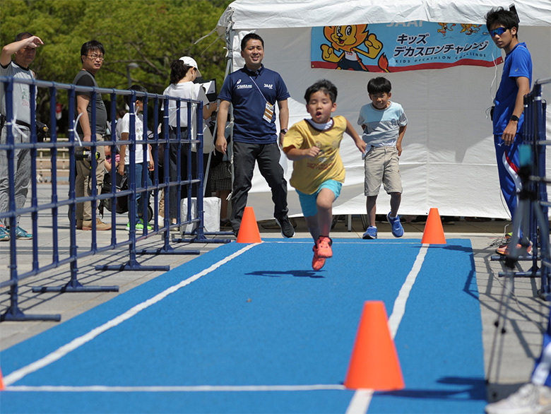 【第107回日本選手権】『キッズデカスロンチャレンジ』最終種目は「走る」の10m走！