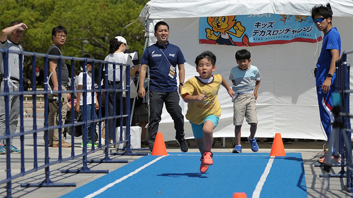【第107回日本選手権】『キッズデカスロンチャレンジ』最終種目は「走る」の10m走！