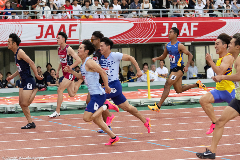 【第107回日本選手権】男子100m　坂井隆一郎が初優勝