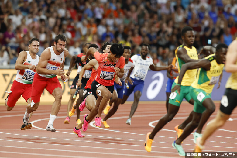 【ブダペスト世界選手権】日本／男子4x100mリレー予選