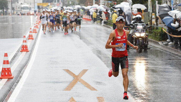 【MGC】35kmまで先頭を独走した川内優輝