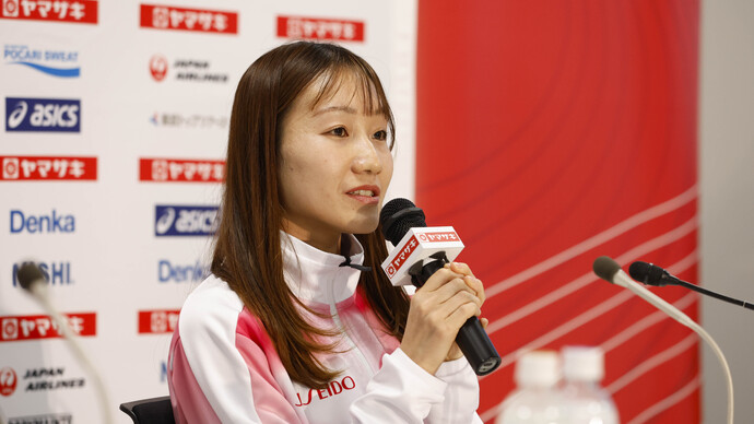 【日本選手権10000m】前日会見　五島莉乃（資生堂）