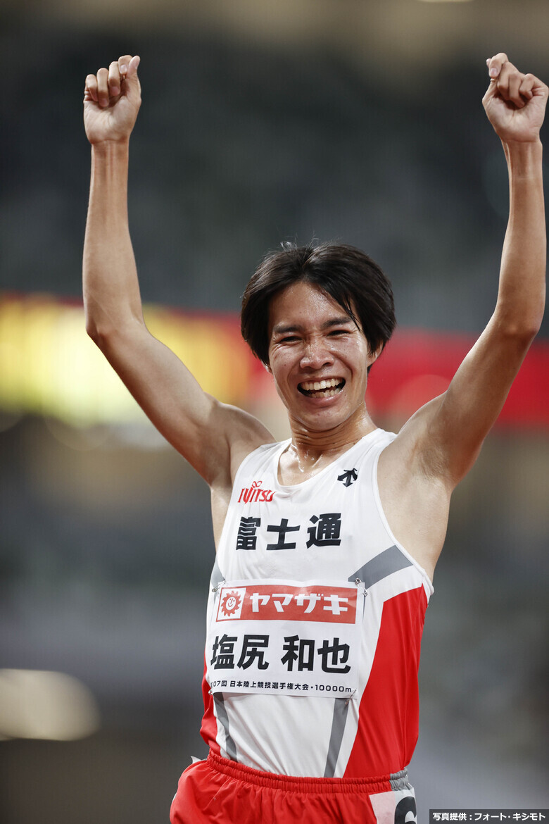 【日本選手権10000m】男子10000m 1位　塩尻和也（富士通）