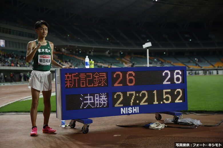 【日本選手権10000m】男子10000m 3位　前田和摩（東京農業大）U20日本新記録