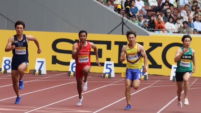 【セイコーGGP】男子100m予選1組：栁田大輝（東洋大）が10秒31