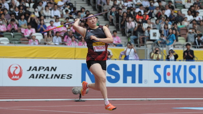 【セイコーGGP】女子やり投：北口榛花（JAL）が後半の勝負強さを見せ、見事優勝！