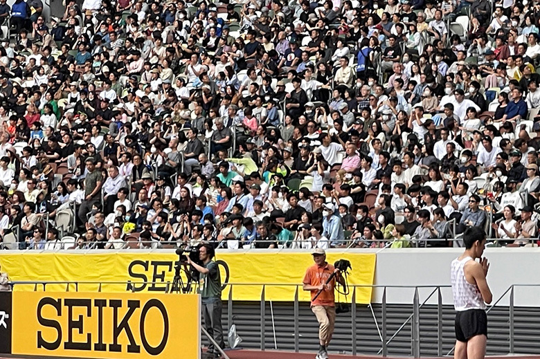 【セイコーGGP】国立競技場には多くのお客さんの姿が