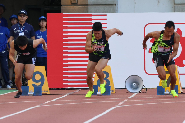 【第108回日本選手権】男子100m　予選2組