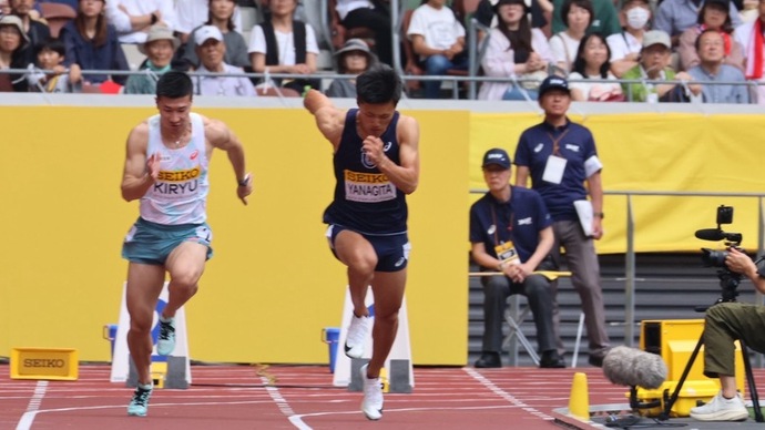 【セイコーGGP】男子 100m Final：栁田 大輝（東洋大）が10.06（+1.1）で優勝
