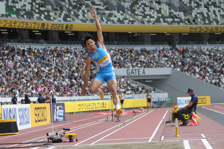 【セイコーGGP】男子 走幅跳:日本人トップは2位・津波響樹