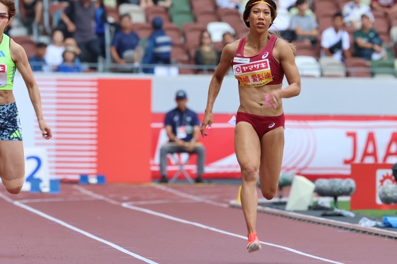 【第109回日本選手権】女子100m 予選2組