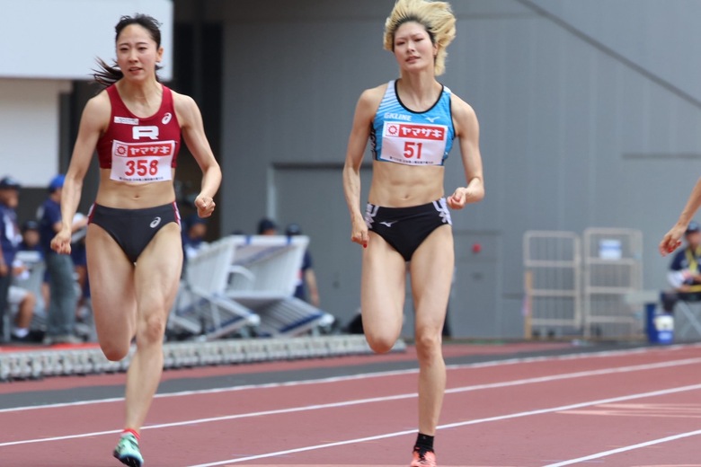 【第109回日本選手権】女子100m 予選5組