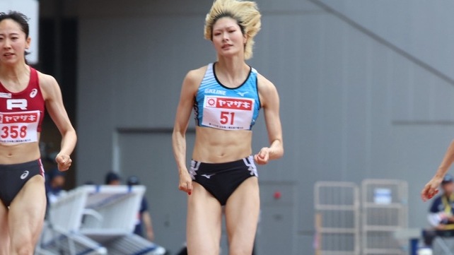 【第109回日本選手権】女子100m 　予選5組