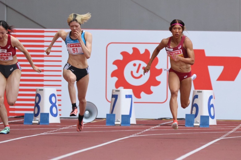 【第109回日本選手権】女子100m 準決勝1組