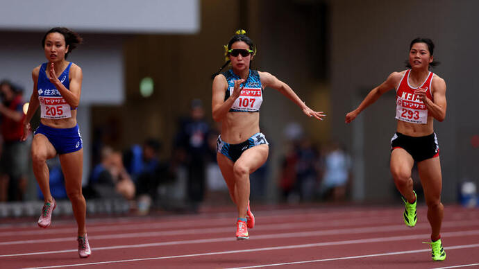 【第109回日本選手権】女子100m　準決勝2組