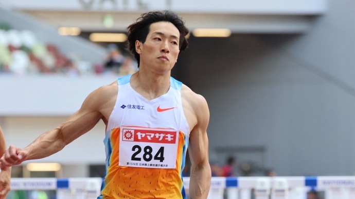 【第109回日本選手権】男子110mハードル　予選3組