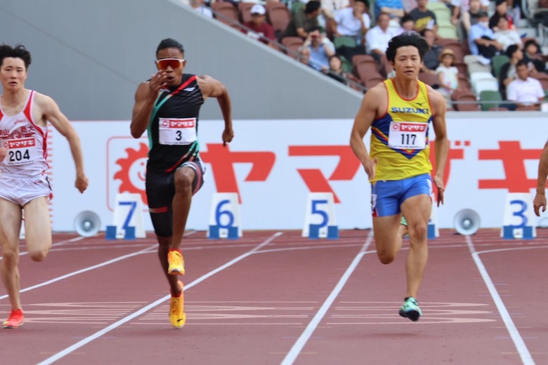 【第109回日本選手権】男子100m 予選5組