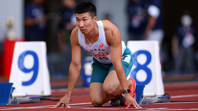 【第109回日本選手権】男子100m　予選7組