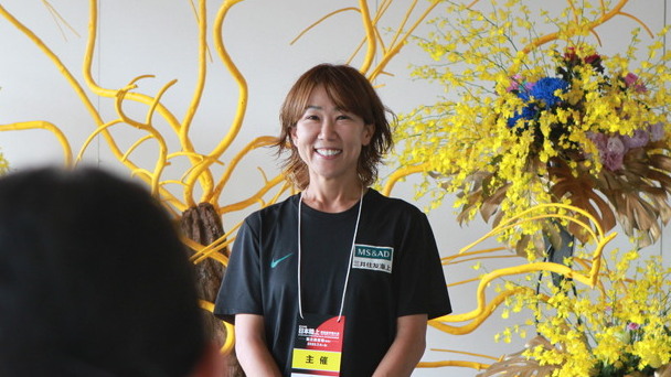 【第109回日本選手権】ラウンジゲストとして渋井陽子さんが来場。
