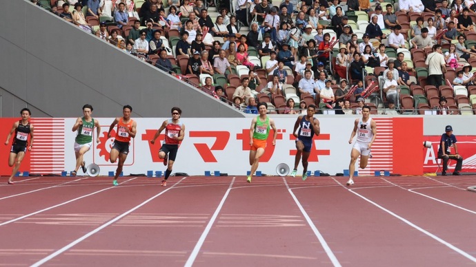【第109回日本選手権】男子200m　予備予選1組