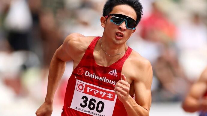 【第109回日本選手権】男子200m　予備予選2組