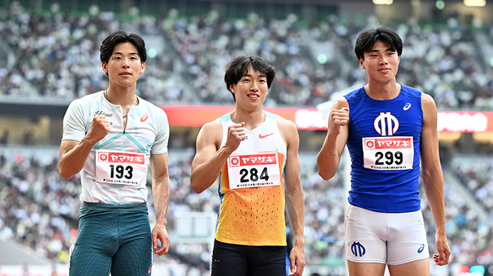 【第109回日本選手権】男子110mハードル　メダリスト
