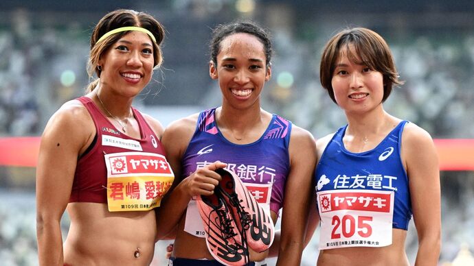 【第109回日本選手権】女子100m　メダリスト