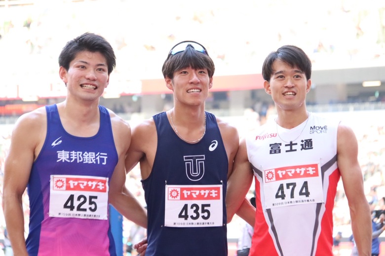 【第109回日本選手権】男子400mハードル メダリスト