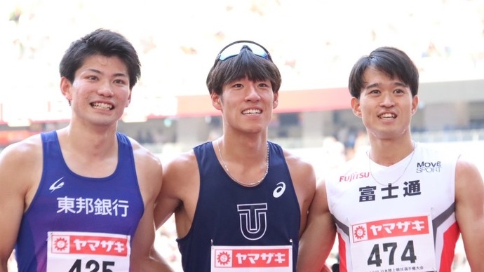 【第109回日本選手権】男子400mハードル　メダリスト