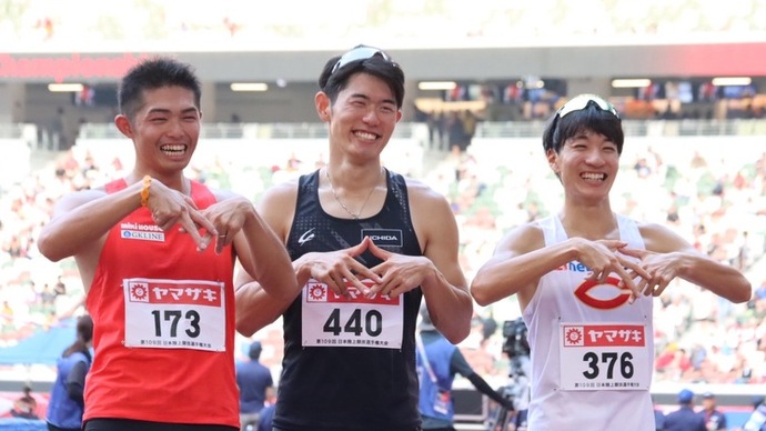 【第109回日本選手権】男子400m　表彰式