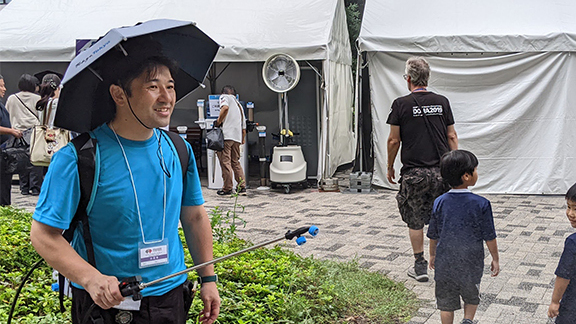 【東京2025世界陸上】DAY1:暑熱対策としてミストクルーがミスト散布も