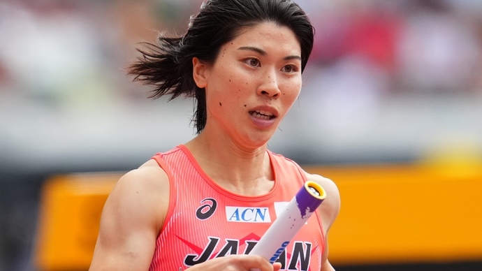 【東京2025世界陸上】DAY1 混合4×400mリレー 予選　最終走者　松本 奈菜子（東邦銀行）